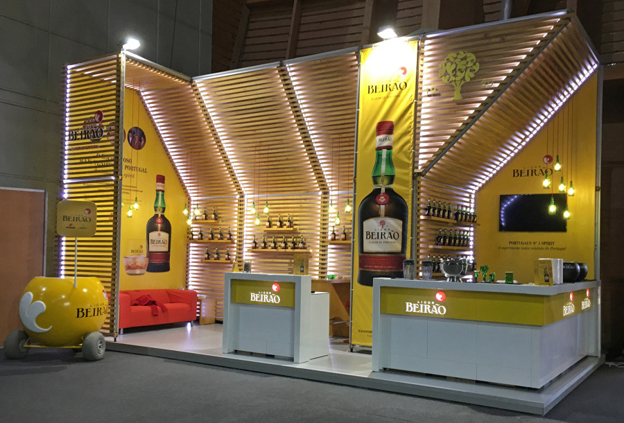 Exhibition counter with lighting